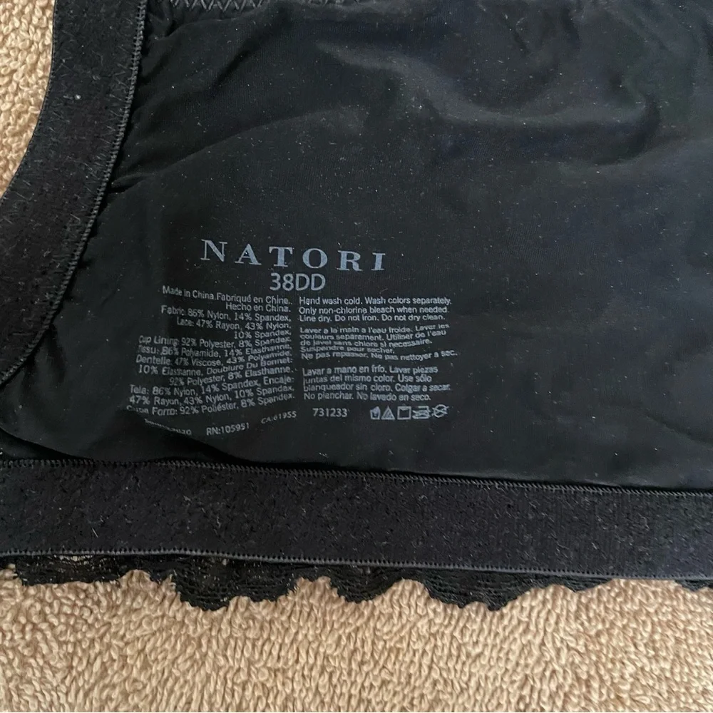 Natori Women’s Black Underwire Bra With Lace - Picture 3 of 4